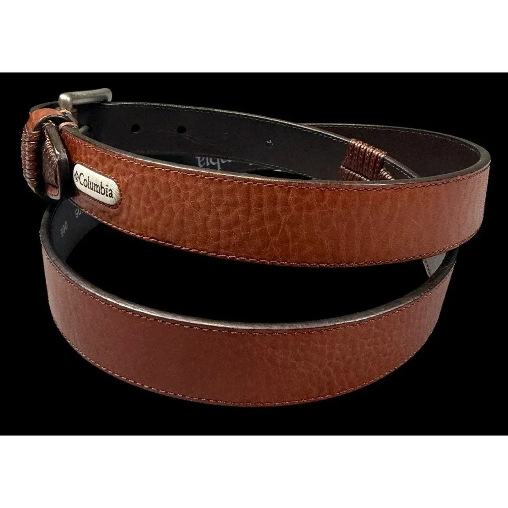 Columbia Sportswear Men's Genuine Leather Belt Brown Wrap Style Size 42/105cm